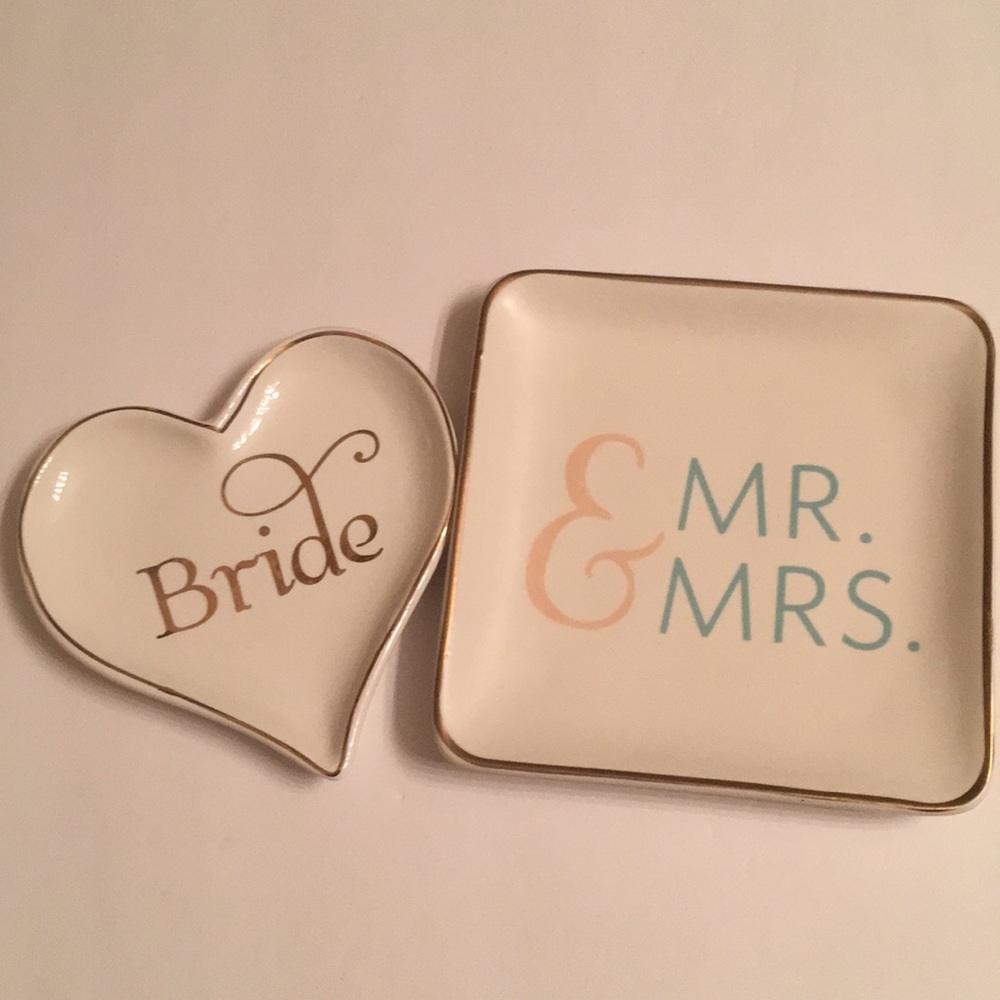 Bridal trinket dishes ceramic